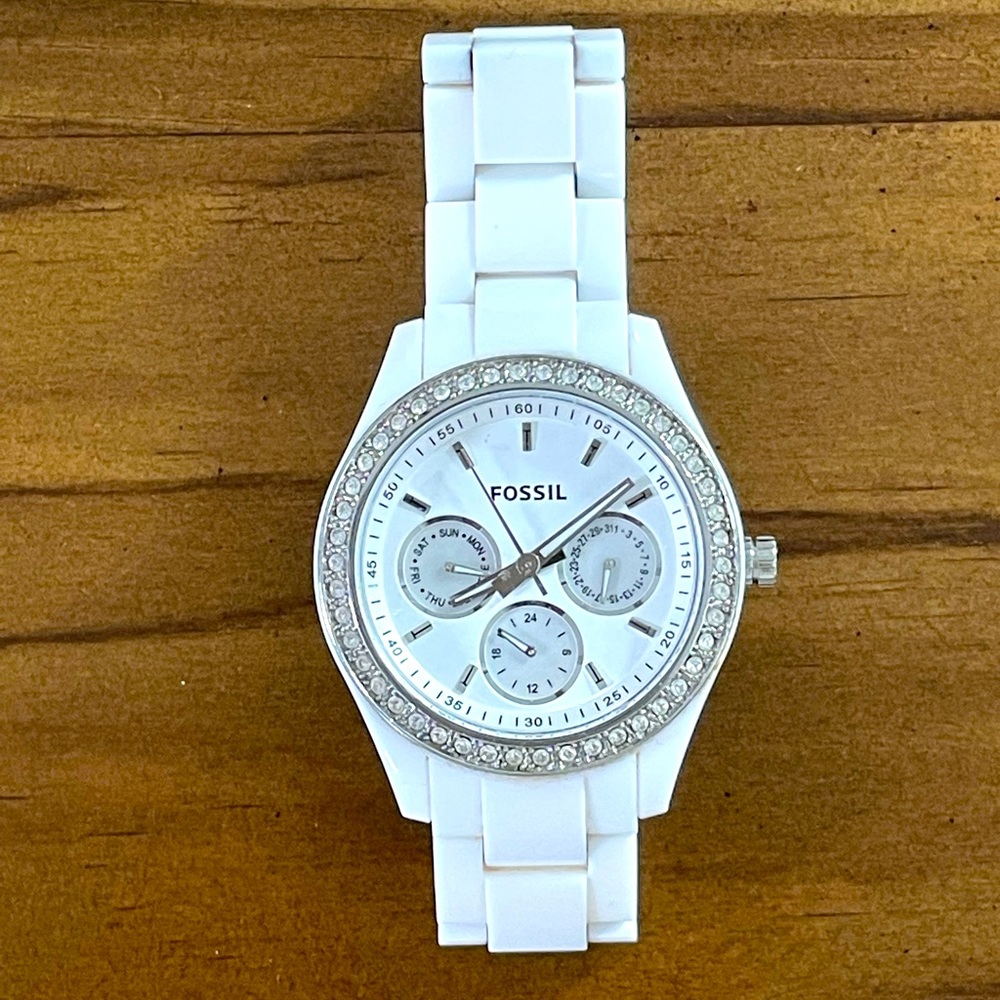 Fossil White Watch